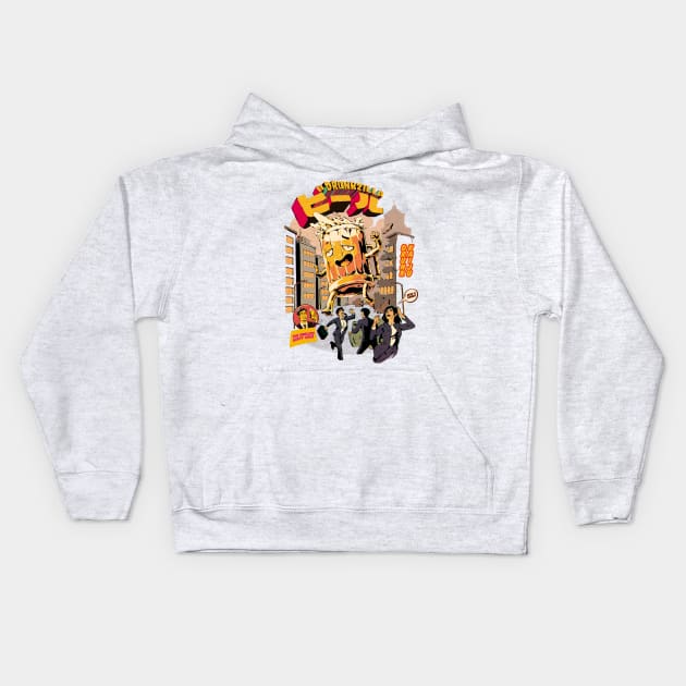 Drunk Beer Attack Kids Hoodie by Ilustrata